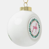Custom Christmas Pastel Roze Poedel Ornament (Links)