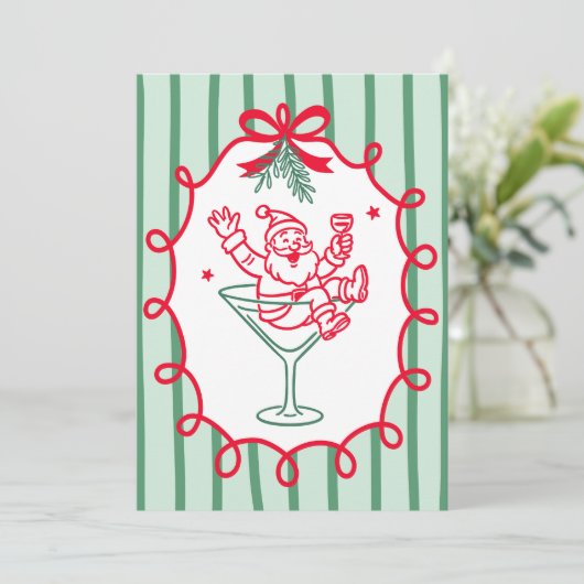 Custom Christmas Photo Greeting Card Feestdagenkaart (Staand voorkant)