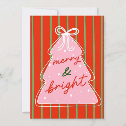 Custom Christmas Photo Greeting Card Feestdagenkaart (Voorkant)