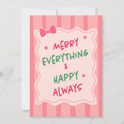 Custom Christmas Photo Greeting Card Feestdagenkaart (Voorkant)