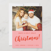 Custom Christmas Photo Greeting Card Feestdagenkaart (Achterkant)