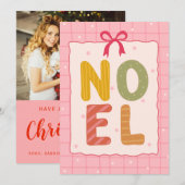 Custom Christmas Photo Greeting Card Feestdagenkaart (Voorkant / Achterkant)