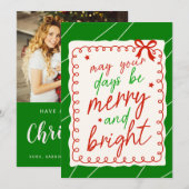 Custom Christmas Photo Greeting Card Feestdagenkaart (Voorkant / Achterkant)