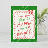 Custom Christmas Photo Greeting Card Feestdagenkaart (Staand voorkant)