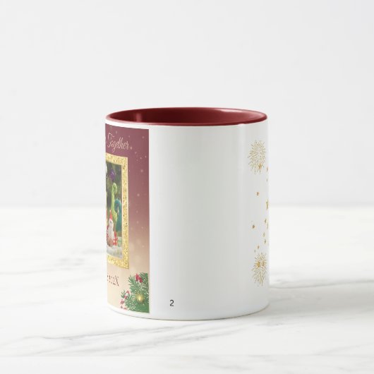 Custom Christmas Photo Mug Mok (Midden)