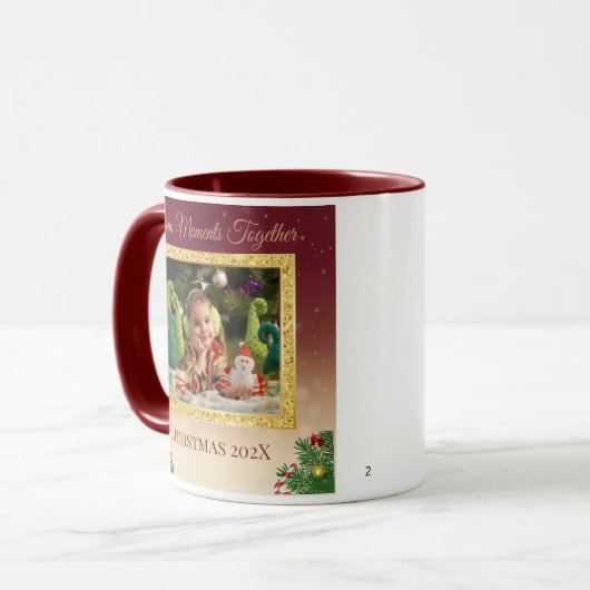 Custom Christmas Photo Mug Mok (Voorkant links)