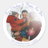 Custom Christmas Photo Sticker - tekst personalise (Voorkant)