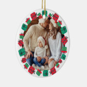 Custom Christmas presents Keramisch Ornament (Rechts)