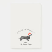 Custom Christmas red gray santa dachsund Post-it® Notes (Voorkant)