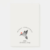 Custom Christmas red gray santa hummingbird Post-it® Notes (Voorkant)