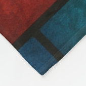 Custom Christmas Santa Art Deco Stained Glass Fleece Deken (Hoek)