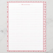 Custom Christmas Snowflake Recept Kaart voor Multo (Achterkant)