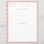 Custom Christmas Snowflake Recept Kaart voor Multo (Voorkant)