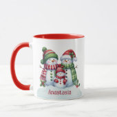 Custom Christmas Snowman Coffee Mug Mok (Links)