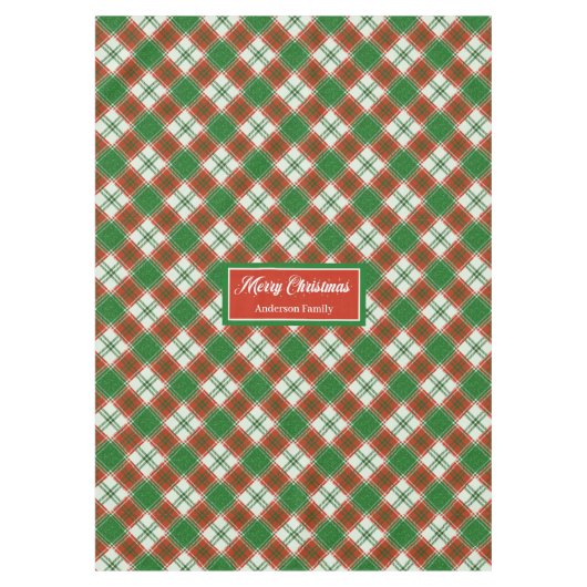 Custom Christmas Tablecloth Chic Holiday Accent Tafelkleed (Voorkant)