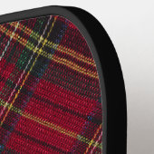Custom Christmas Tartan Plaid Pickleball Paddle (Links Detail)
