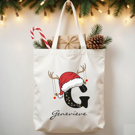 Custom Christmas Tote Bag for Mom or Teacher