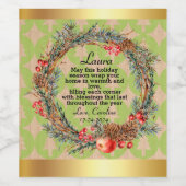 Custom Christmas Wine Labels Wijn Etiket (Enkel label)