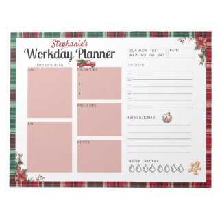 Custom Christmas Workday Planner Notitieblok