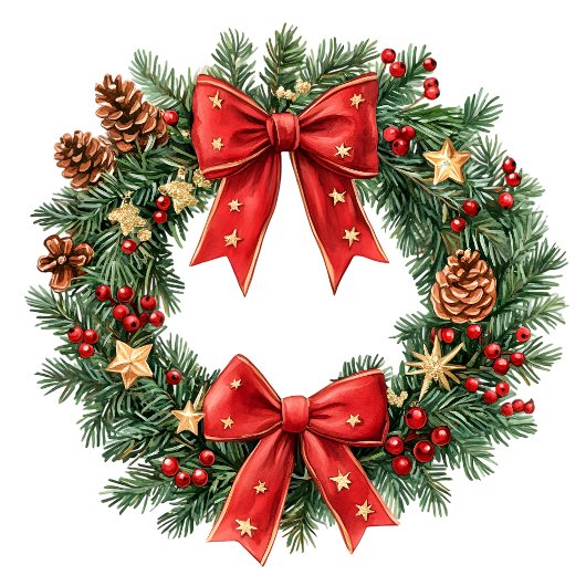 Custom Christmas wreath bag with elegant design Medium Cadeauzakje