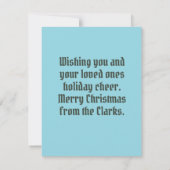 Custom Christmas Yellow Labrador Wreath Kaart (Achterkant)