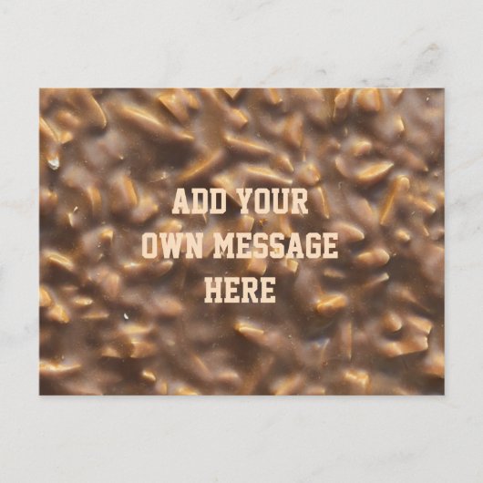 Custom Chunky Chocolate Custom Text Briefkaart (Voorkant)