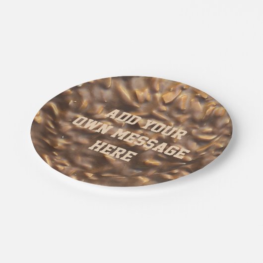 Custom Chunky Chocolate Custom Text Papieren Bordje (Gekanteld)