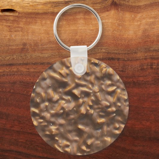 Custom Chunky Chocolate Custom Text Sleutelhanger (Achterkant)