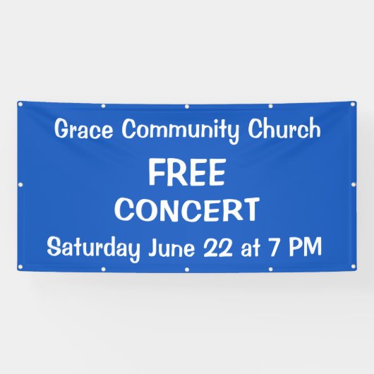 Custom Church Concert Banner (Horizontaal)