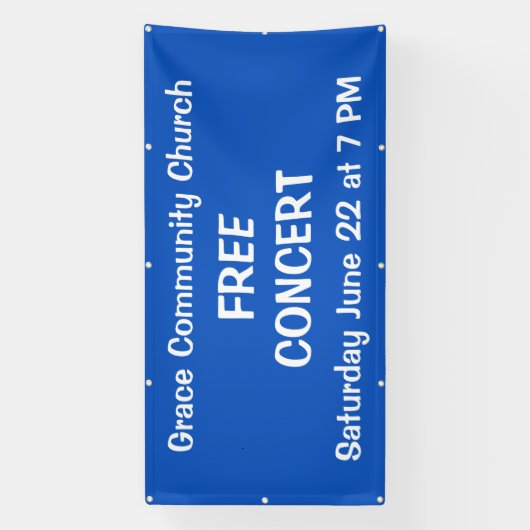 Custom Church Concert Banner (Verticaal)