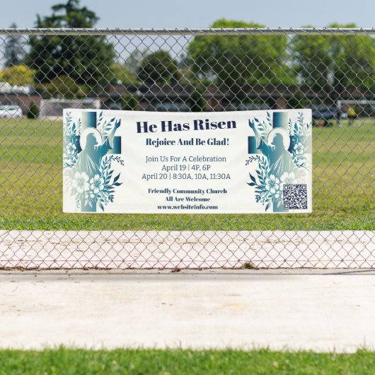Custom Church Cross Christelijk Jesus Easter Spandoek (Insitu)