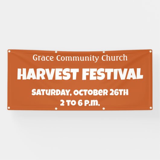 Custom Church Harvest Festival Banner (Horizontaal)