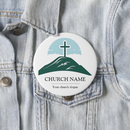 Custom Church Logo Branded Button (In situ)