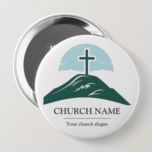 Custom Church Logo Branded Button (Voorkant /achterkant)