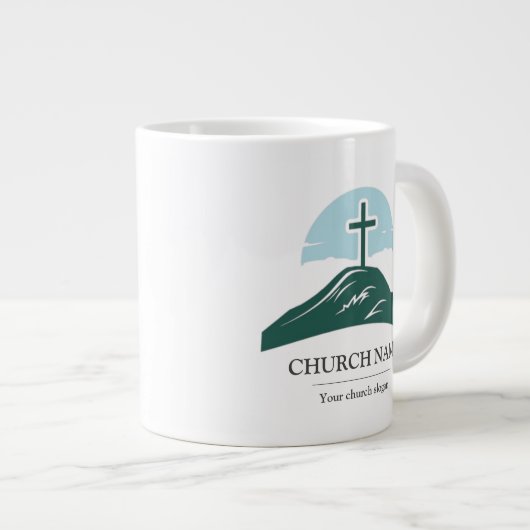Custom Church Logo Branded Grote Koffiekop (Voorkant rechts)