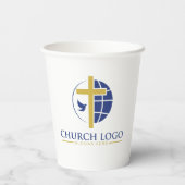 Custom Church Logo Branded Papieren Bekers (Achterkant)