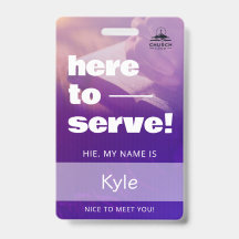 Custom Church Name Badge ID Template