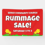 Custom Church Rummage Sale Spandoek (Horizontaal)