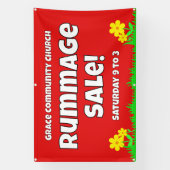Custom Church Rummage Sale Spandoek (Verticaal)