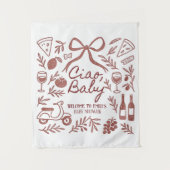 Custom Ciao Baby Shower Photo Backdrop Personalize Wandkleed (Voorkant)