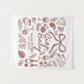 Custom Ciao Baby Shower Photo Backdrop Personalize Wandkleed (Voorkant (horizontaal))