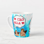 Custom ♥ CIAO BELLA ♥ Cherub Angels Latte Mok (Linkerhoek)
