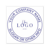 Custom Circle Business Company Logo Zelfinktende Stempel (Design)