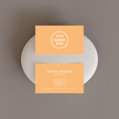 Custom Circle Business Logo Clean Sinaasappel Visitekaartje