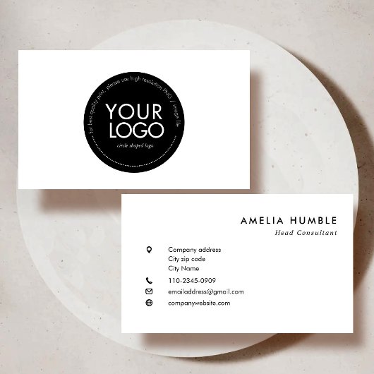 Custom Circle Logo Modern Business card template Visitekaartje
