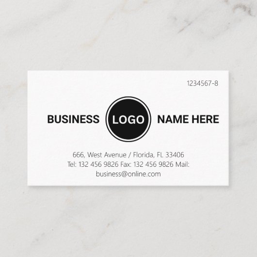 Custom Circle Logo Professional Company Visitekaartje (Voorkant)