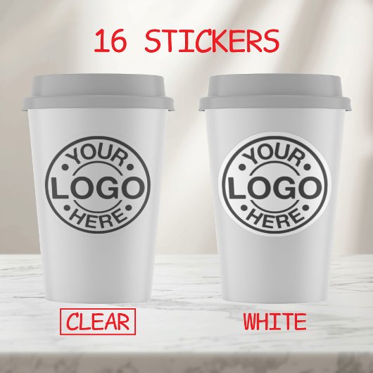 Custom Circle Logo Stickers – 16 Glossy Clear