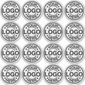Custom Circle Logo Stickers – 16 Glossy Clear (Voorkant)