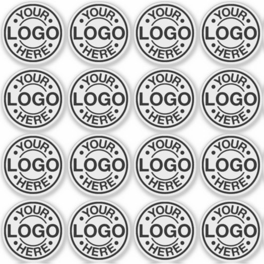 Custom Circle Logo Stickers – 16 Glossy Clear (Voorkant)