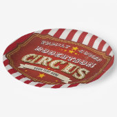 Custom Circus Stripe – familienaam Papieren Bordje (Gekanteld)